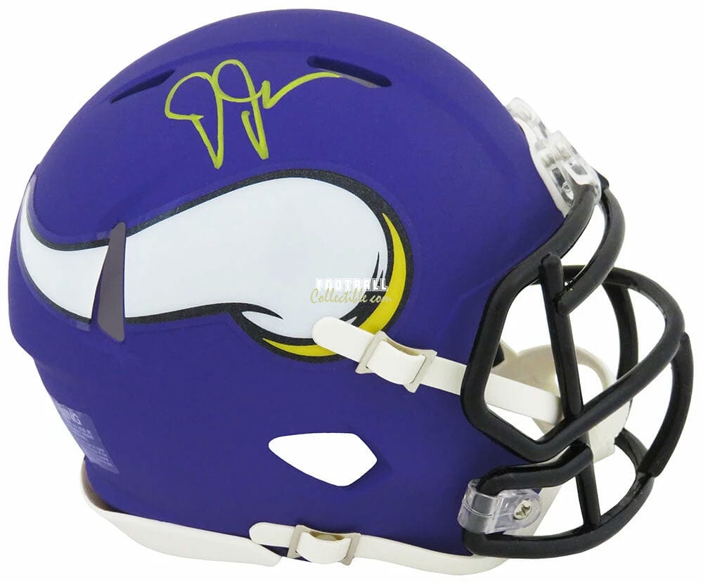 autographed mini football helmets Justin Jefferson Signed Minnesota Vikings Mini Speed Helmet Prova Hologram