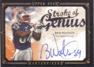 Autographed Football Cards Ben Watson Autographed Football Card