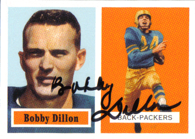 Autographed Football Cards Bobby Dillon Autographed Football Card