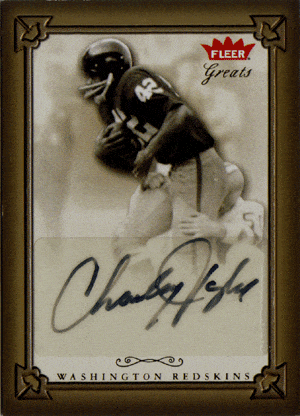 Autographed Football Cards Charley Taylor 2004 Fleer Greats Autographed Card