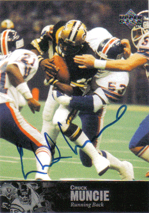 Autographed Football Cards Chuck Muncie Autographed Football Card