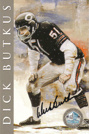 Autographed Football Cards Dick Butkus Autographed Football Card