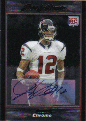 Autographed Football Cards Jacoby Jones Autographed Rookie Football Card