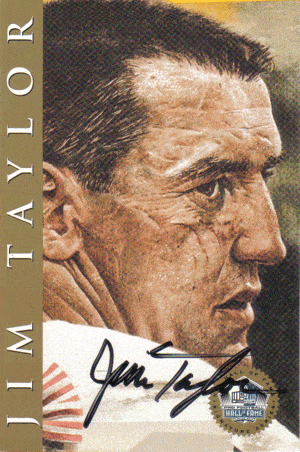 Autographed Football Cards Jim Taylor Autographed Football Card
