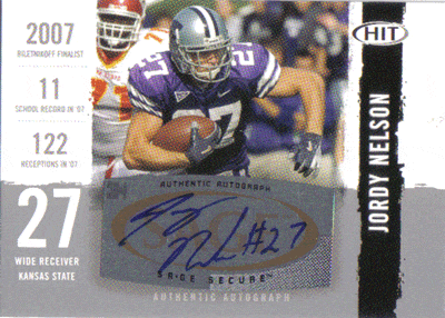 Autographed Football Cards Jordy Nelson Autographed Rookie Football Card