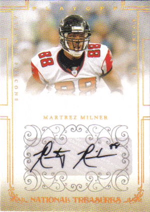 Autographed Football Cards Martrez Milner Autographed Rookie Football Card