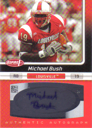 Autographed Football Cards Michael Bush Autographed Rookie Football Card