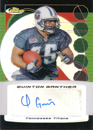 Autographed Football Cards Quinton Ganther Autographed Football Card