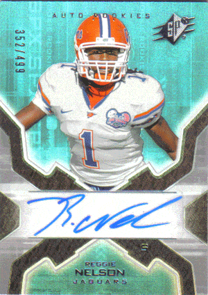 Autographed Football Cards Reggie Nelson Autographed Rookie Football Card