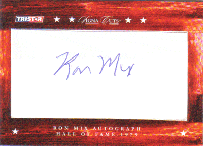 Autographed Football Cards Ron Mix Autographed Football Card
