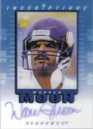Autographed Football Cards Warren Moon Autographed Football Card
