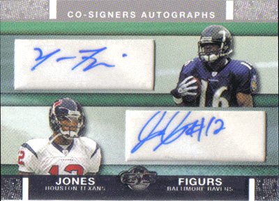 Autographed Football Cards Yamon Figurs & Jacoby Jones Autographed Card