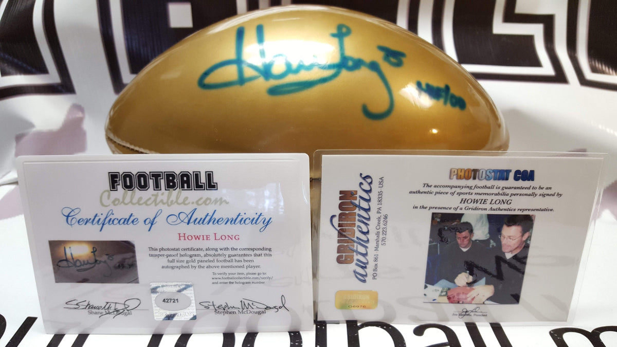 Howie Long Autographed Sports Memorabilia Football Collectibles