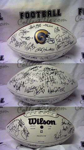 Autographed Footballs St. Louis Rams Team Signed Football