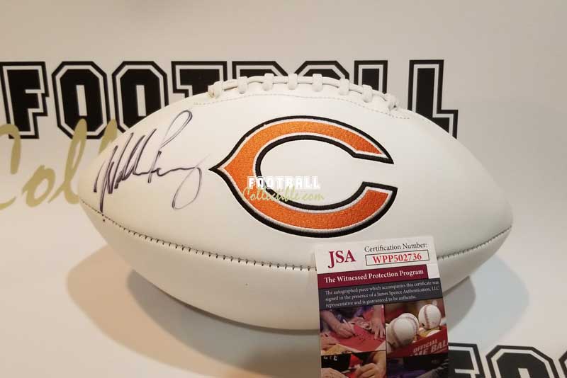 William Perry Autographed Chicago Bears White Panel Football