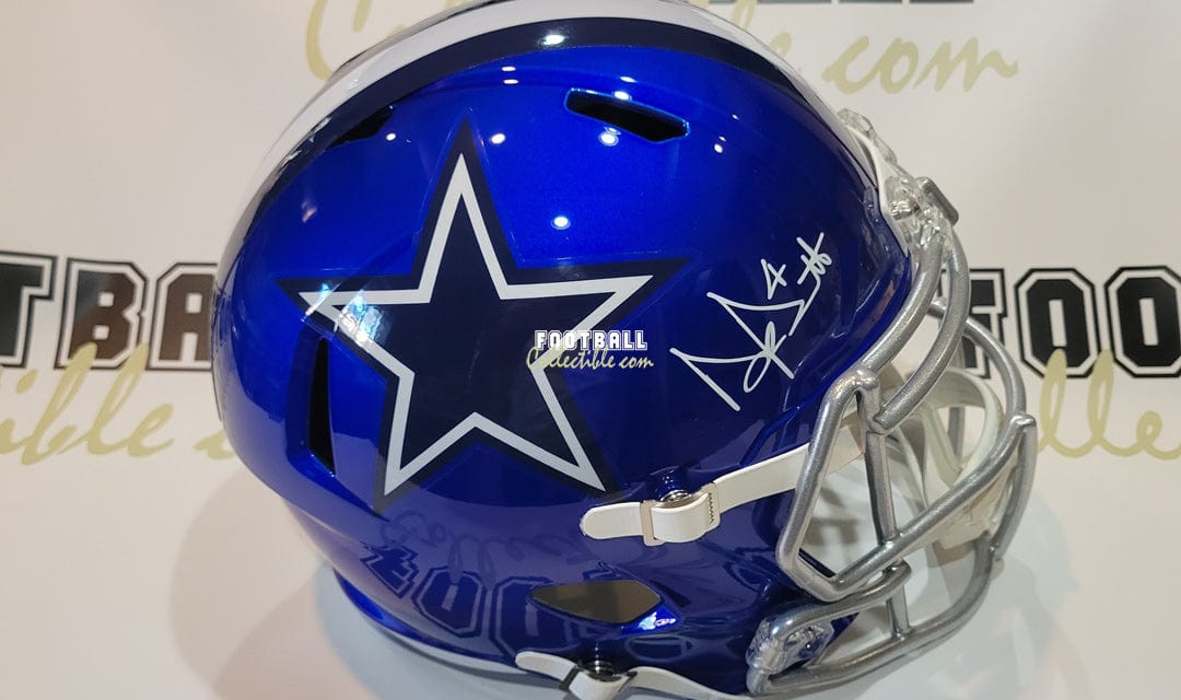 Dak Prescott Autographed Flash Dallas Cowboys Helmet –