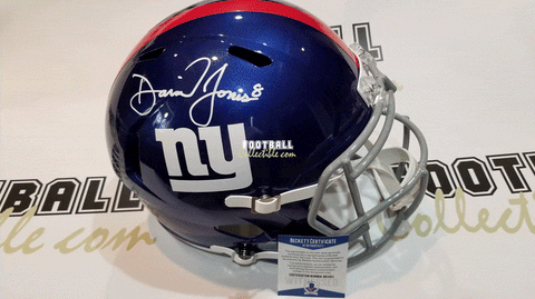 Autographed Full Size Helmets Daniel Jones Autographed New York Giants Helmet