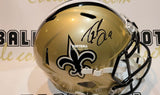 Autographed Full Size Helmets Drew Brees Autographed New Orleans Saints Helmet