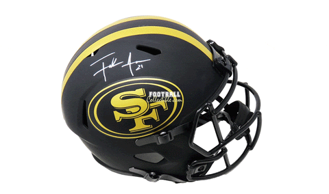 Autographed Full Size Helmets Frank Gore Autographed Eclipse San Francisco 49ers Helmet