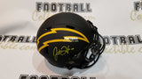 Autographed Full Size Helmets Justin Herbert Autographed Eclipse Los Angeles Chargers Helmet
