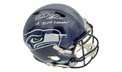 Autographed Full Size Helmets Richard Sherman Autographed Authentic Seattle Seahawks Helmet