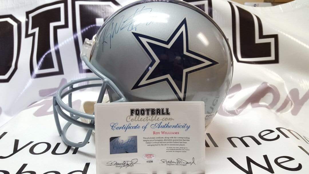 dallas cowboys full size football helmet Roy Williams Autographed Dallas Cowboys Proline Helmet – FootballCollectible.com