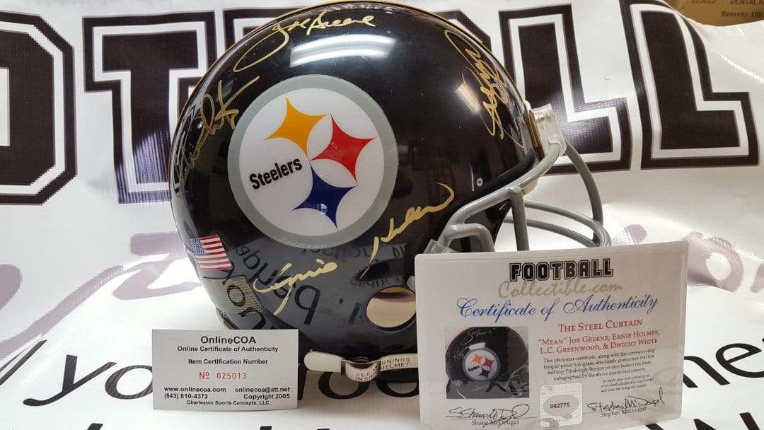 Steel Curtain Autographed Pittsburgh Steelers Proline Helmet