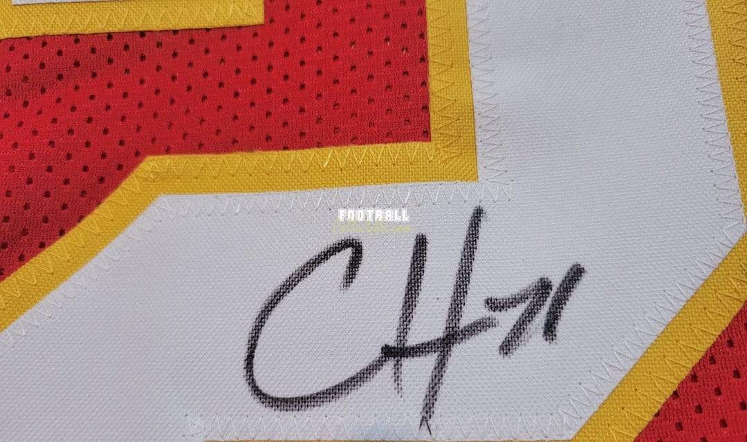 Clyde Edwards-helaire Signed Kc Chiefs Fs Throwback Authentic