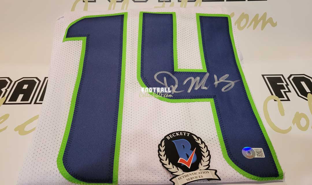 DK Metcalf Seattle Seahawks Signed Autograph Blue Custom Jersey