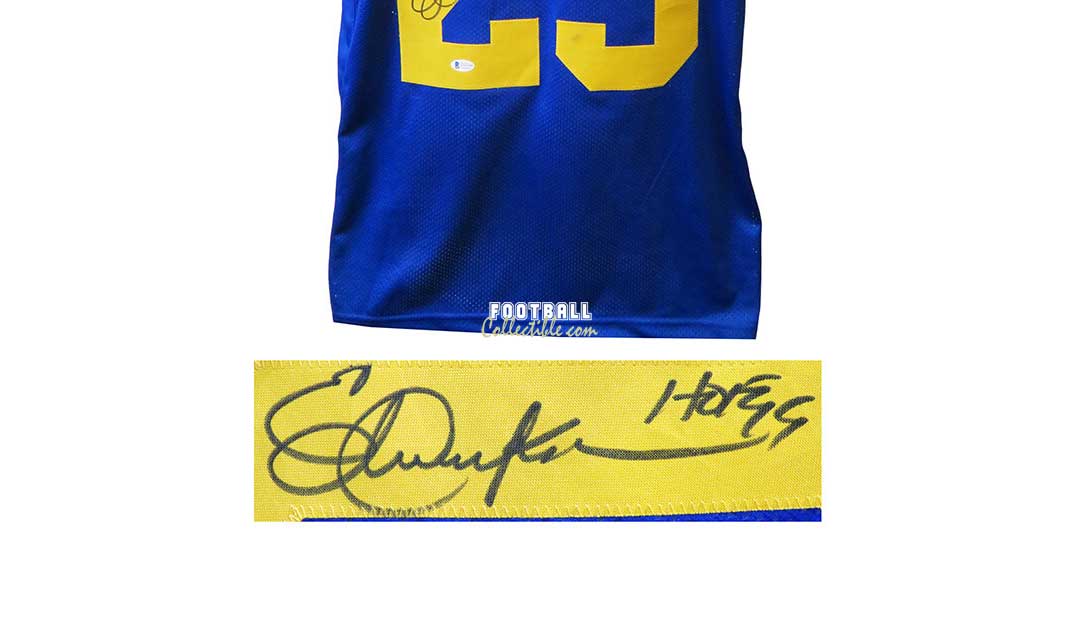 Eric Dickerson Signed Jersey Inscribed HOF 99 (Beckett