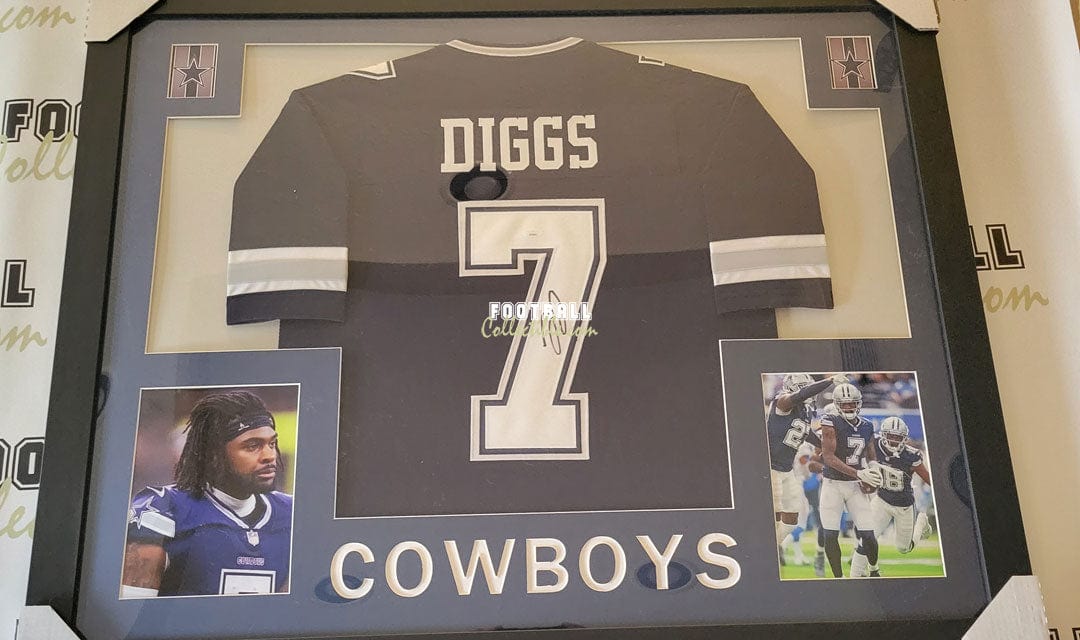 Framed Autographed/Signed Trevon Diggs 33x42 Dallas White Football Jersey  JSA COA at 's Sports Collectibles Store