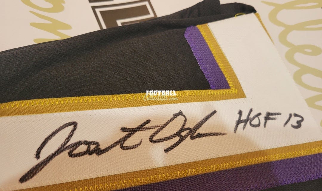 Jonathan Ogden Signed Baltimore Ravens Jersey Inscribed HOF 13