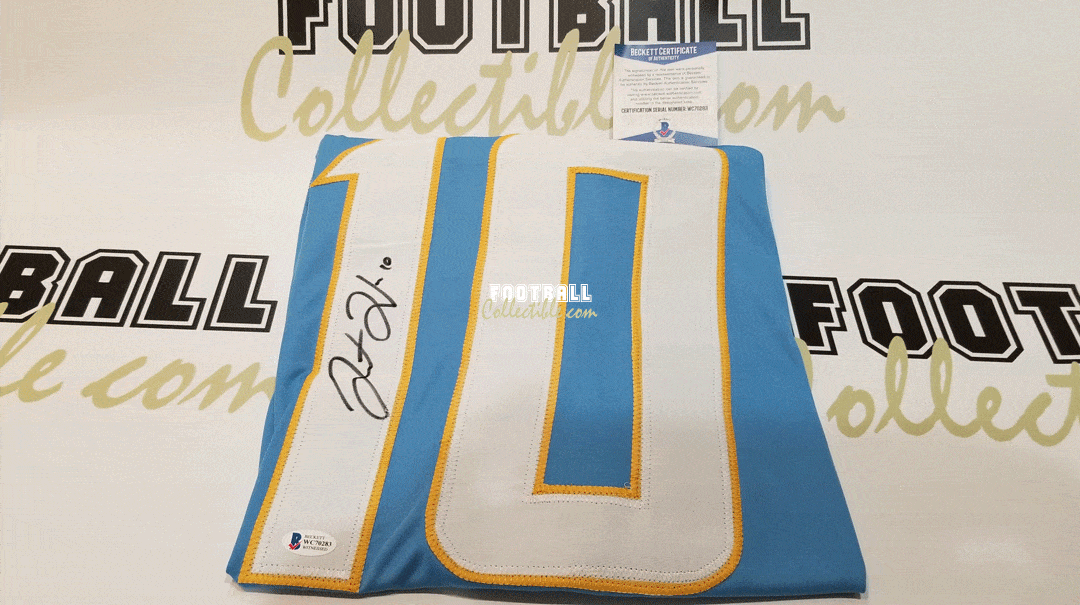 Justin Herbert Los Angeles Chargers Signed Autographed Gold Jersey –