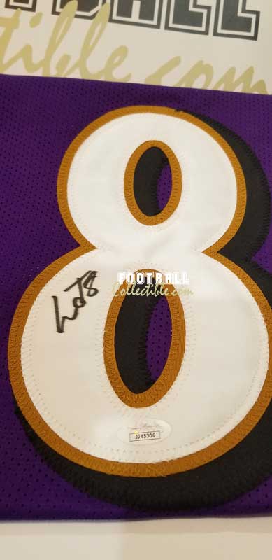 LAMAR JACKSON AUTOGRAPHED BALTIMORE RAVENS W JERSEY JSA