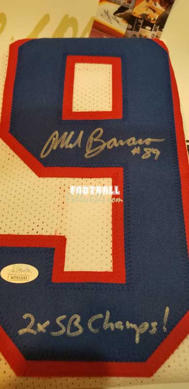 Mark Bavaro Autograph New York Giants Helmet Replica With