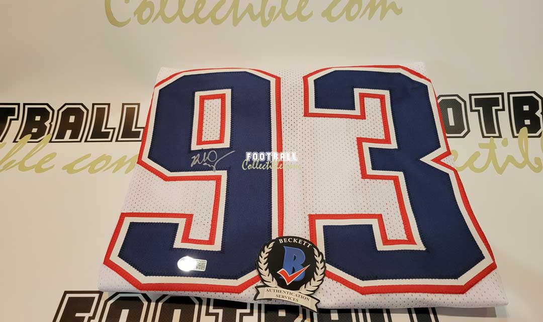 Willie McGinest Autographed/Signed Jersey Beckett COA New England