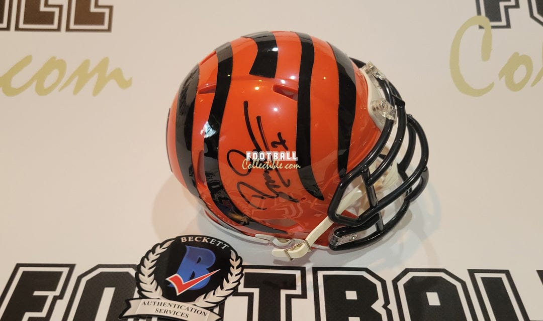 Boomer Esiason Autographed Cincinnati Bengals Mini Helmet –