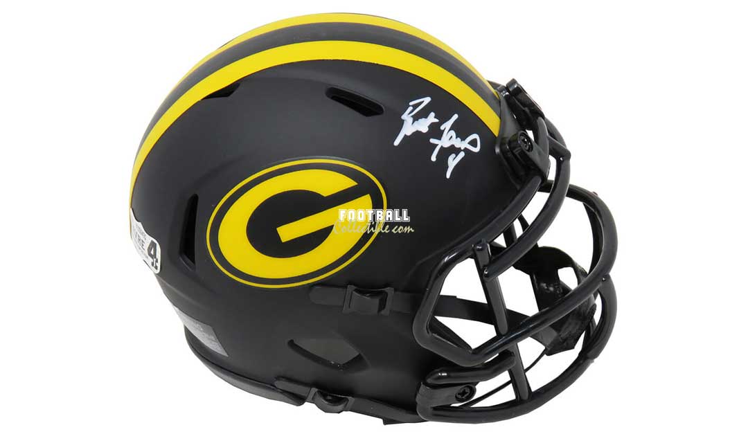 Brett favre store autographed mini helmet