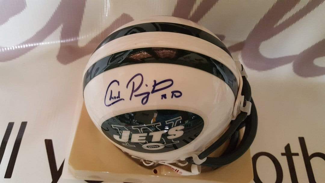 Chad Pennington Autographed New York Jets Mini Helmet –