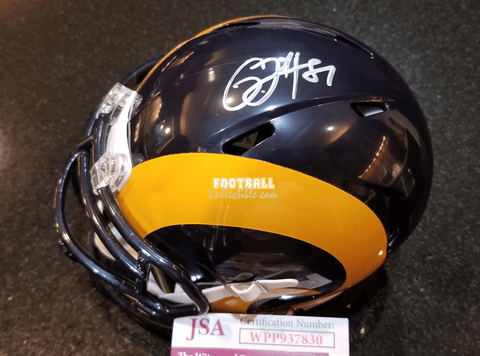Autographed Mini Helmets Gerald Everett Autographed Rams Mini Helmet