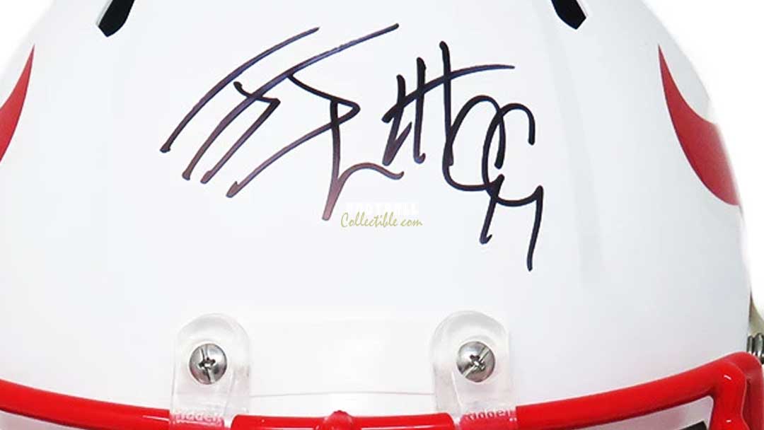 JJ Watt Autographed/Signed Houston Texans Chrome Replica Helmet