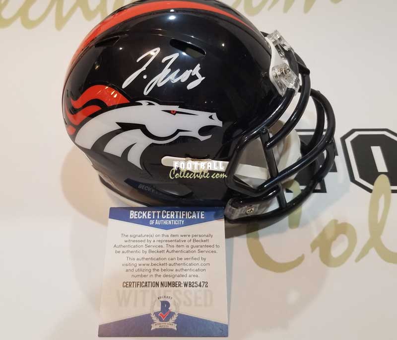 denver broncos nmini football helmet Jerry Jeudy Autographed Denver Broncos Mini Helmet – FootballCollectible.com