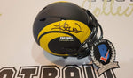Autographed Mini Helmets Kurtis Warner Autographed Rams Mini Helmet
