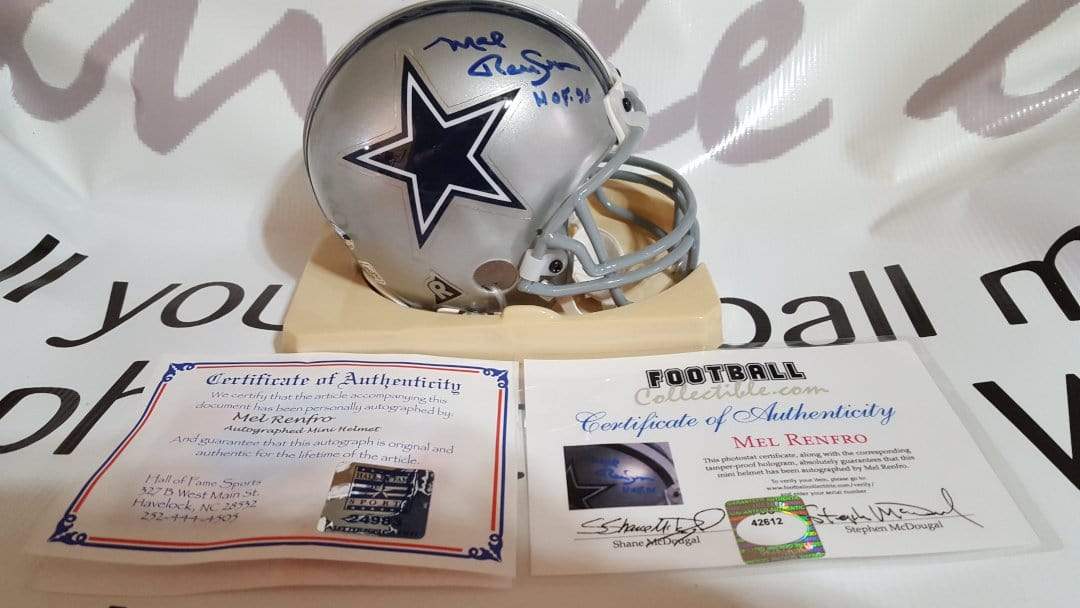 Mel Renfro Autographed Dallas Cowboys Mini Helmet –
