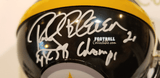 Autographed Mini Helmets Rocky Bleier Autographed Pittsburgh Steelers Mini Helmet