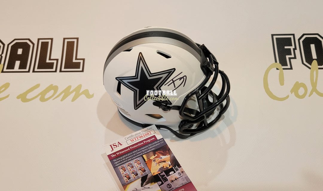 Trevon Diggs Autographed Eclipse Dallas Cowboys Lunar Eclipse Mini Hel –