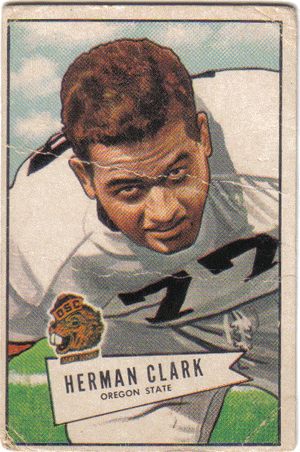 Football Cards Herman Clark 1952 Large Bowman Football Card
