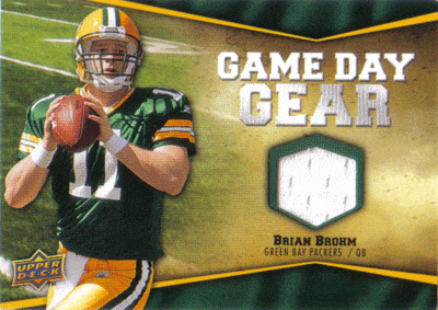 Football Cards, Jersey Brian Brohm Game-Used Jersey Rookie Football Card