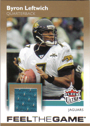 Football Cards, Jersey Byron Leftwich Game-Used Jersey Football Card