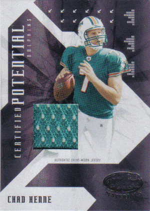 Football Cards, Jersey Chad Henne Game-Used Jersey Football Card